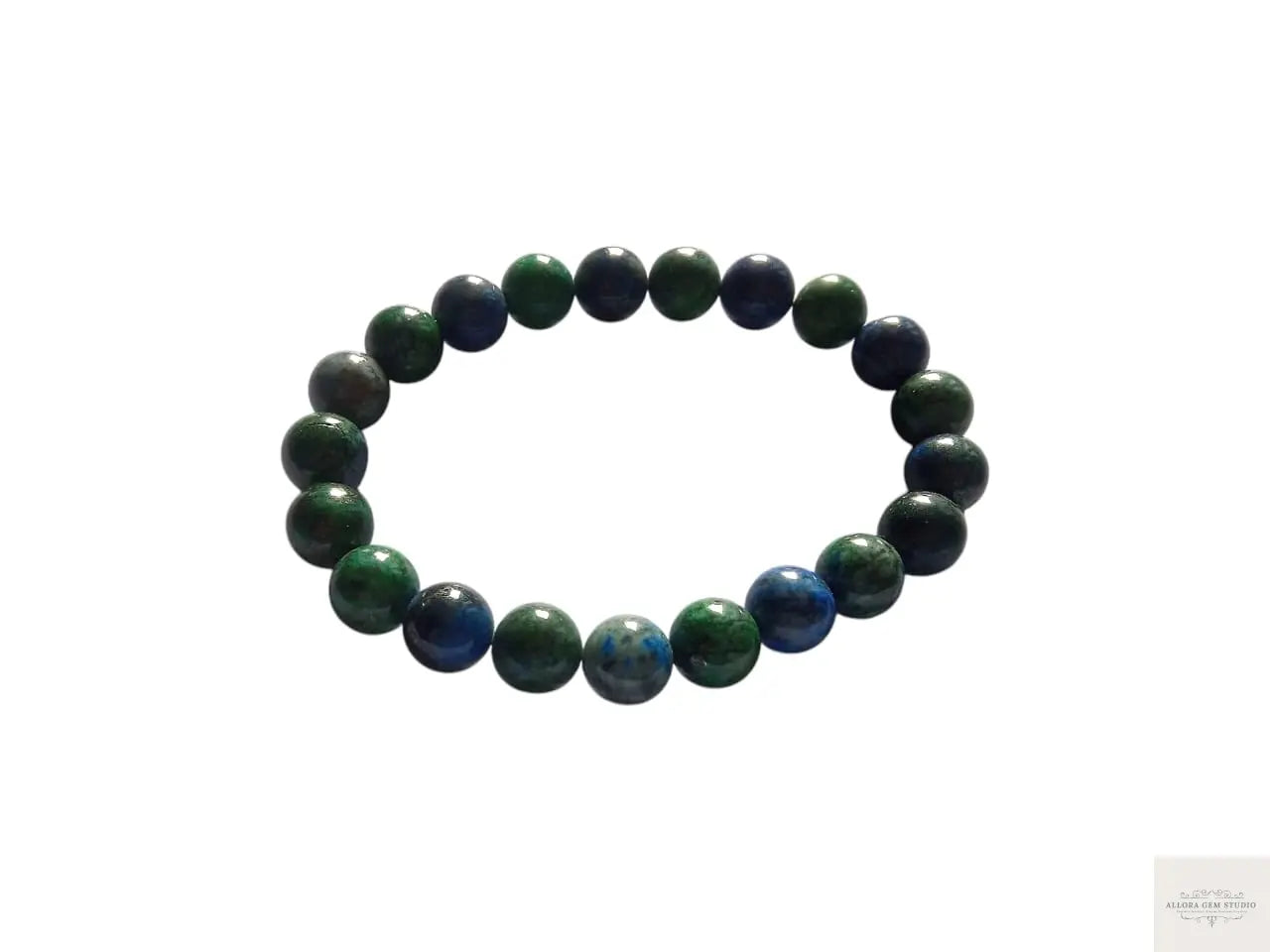Natural Azurite Malachite Bracelet | Handmade Gemstone Jewelry ALLORA GEM STUDIO 