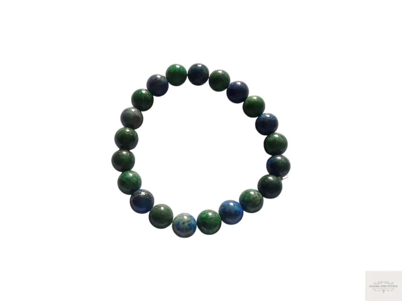 Natural Azurite Malachite Bracelet | Handmade Gemstone Jewelry ALLORA GEM STUDIO 